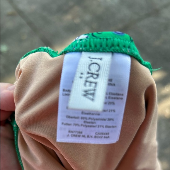 J. Crew Green Floral One Piece Swimsuit - Picture 5 of 7